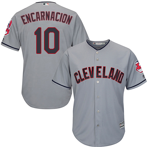 Indians #10 Edwin Encarnacion Grey New Cool Base Stitched MLB Jersey